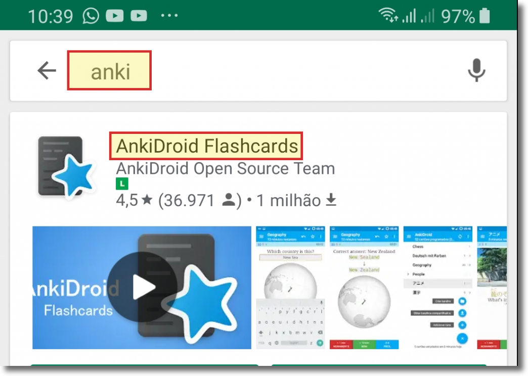 AnkiDroid na Play Store